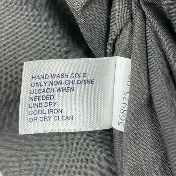 GAP women's NWT silk blend strapless dress slate grey floral applique size 2 - Picture 15 of 15